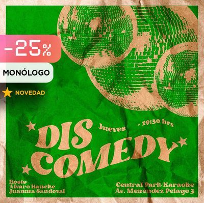 Discomedy: monólogos cómicos al lado del Retiro
