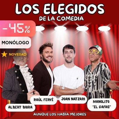 Los elegidos: show de monólogos con cuatro cómicos