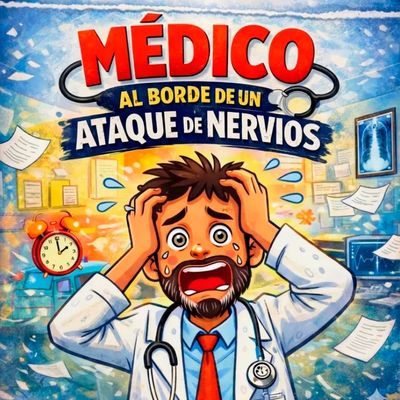 Médico al borde de un ataque de nervios: teatro cómico