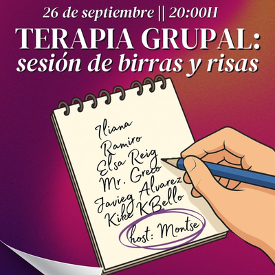 Terapia grupal: sesión de birras y risas