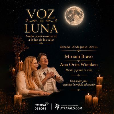 Voz de Luna: vuelo poético-musical a la luz de las velas