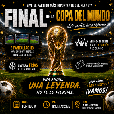 Final mundial 2026 + bebida