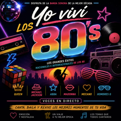Yo viví los 80: revive los éxitos musicales de los 80