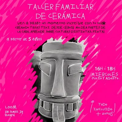 Taller familiar de cerámica: crea tazas tiki en familia