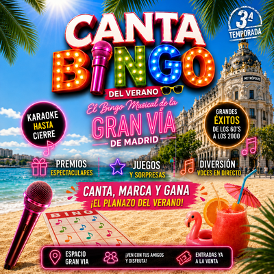 Canta bingo: bingo musical con DJ y cantantes en directo