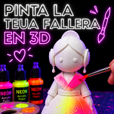 Pinta la teua fallera en 3d + vi il·limitat