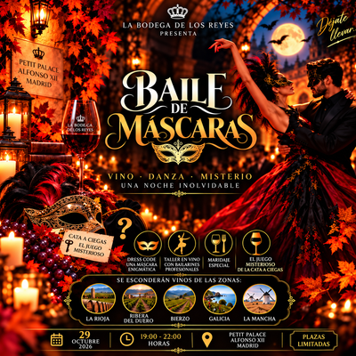 Baile de máscaras: cata ciega, maridaje y show de baile